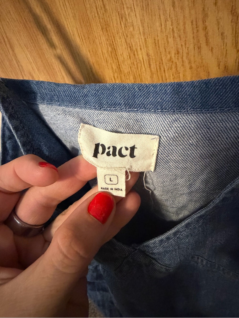Pact medium wash denim midi dress - Picture 2 of 6